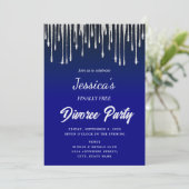 Zilveren druppelen eindelijk gratis echtscheidings kaart (Staand voorkant)