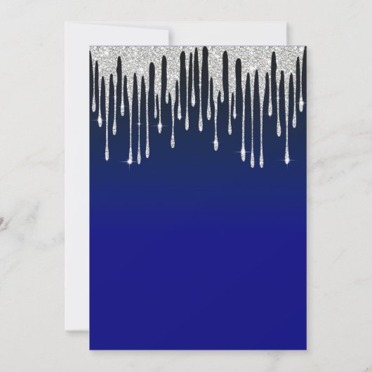 Zilveren druppelen eindelijk gratis echtscheidings kaart (Achterkant)