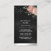 Zilveren druppelroze handgebak gebakken bakkerij visitekaartje (Achterkant)