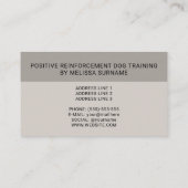 Zilveren Duitse Herder Hond Trainer Pet Services Visitekaartje (Achterkant)