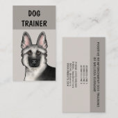 Zilveren Duitse Herder Hond Trainer Pet Services Visitekaartje (Voorkant / Achterkant)