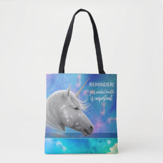 Zilveren Eenhoorn Belangrijke Herinnering aan Ment Tote Bag