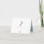 Zilveren Eenhoorn Regenboog Dank u kaarten (Achterkant)