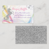 Zilveren Eenhoorn Regenboog Luier Raffle Tickets (Voorkant / Achterkant)