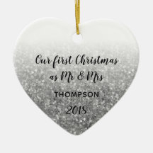 Zilveren eerste kerst als meneer en mevrouw getrou