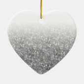 Zilveren eerste kerst als meneer en mevrouw getrou keramisch ornament (Achterkant)