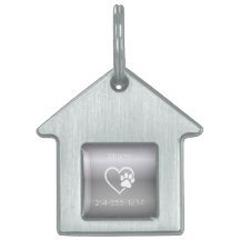 Zilveren Eet Speel Liefde Hondennaam ID Tag