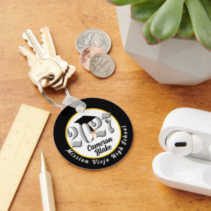 Zilveren eindexamenklas 2027 foto afstudeerfeest sleutelhanger