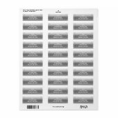 Zilveren Elegante Moderne Trouwadreslabels Etiket (Full Sheet)