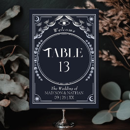  zilveren elegante mystieke tarot bruiloft kaart