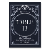 zilveren elegante mystieke tarot bruiloft kaart (Voorkant)