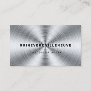 Zilveren elegante visitekaartje voor trouwplanning