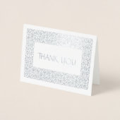 Zilveren Elegantie All-Occasion "Dank u" Opmerking Folie Kaarten (Voorkant)