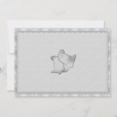 Zilveren Elegantie bruiloft klokken Save The Date (Achterkant)