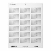 Zilveren Elegantie Bruiloft Lip Balm Label (Full Sheet)