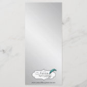 Zilveren Elegantie Bruiloft Menu (Achterkant)