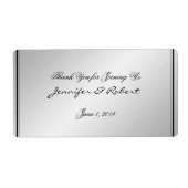 Zilveren Elegantie Waterfles Label (Voorkant)