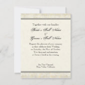 Zilveren Elegantietijdperk, foto bruiloft uitnodig Kaart (Achterkant)