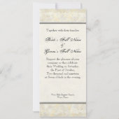 Zilveren Elegantietijdperk, foto bruiloft uitnodig Kaart (Achterkant)