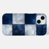 Zilveren en blauwe patroon Case-Mate iPhone case (Achterkant (horizontaal))