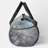 Zilveren en blauwe sneeuwvlok winter plunjezak (Rechts)