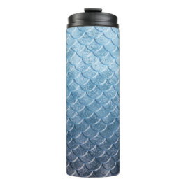 Zilveren en Blauwe Zeemeermin Schalen Thermosbeker