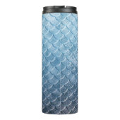 Zilveren en Blauwe Zeemeermin Schalen Thermosbeker (Achterkant)