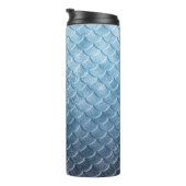 Zilveren en Blauwe Zeemeermin Schalen Thermosbeker (Geroteerd rechts)