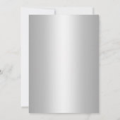 Zilveren en Blauwgroen Peacock Wedding Invitations Kaart (Achterkant)