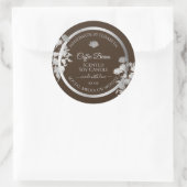 Zilveren en Bruine Verpakkingsetiketten Profession Ronde Sticker (Tas)