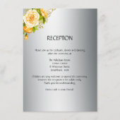 Zilveren en gele rozen Kaart voor weddenschappen (Voorkant)