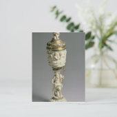 Zilveren en geslepen ivoorgeit briefkaart (Staand voorkant)