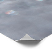 Zilveren en glanzen abstract poster (Hoek)