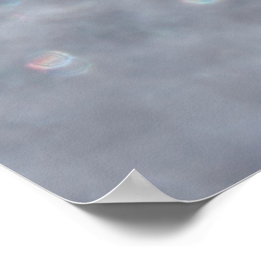 Zilveren en glanzen abstract poster (Hoek)