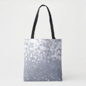 Zilveren en glanzen abstract tote bag (Voorkant)