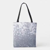 Zilveren en glanzen abstract tote bag (Achterkant)
