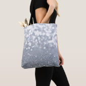 Zilveren en glanzen abstract tote bag (Dichtbij)