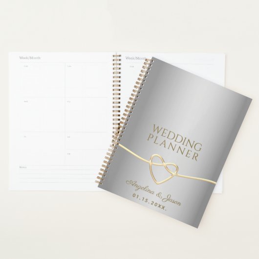 Zilveren en gouden bruiloft planner (Display)