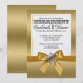 Zilveren en gouden feestdagen kaart (Voorkant / Achterkant)