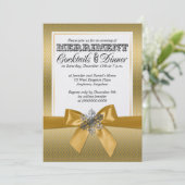 Zilveren en gouden feestdagen kaart (Staand voorkant)