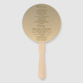 Zilveren en gouden huwelijksprogramma handwaaier (Achterkant)