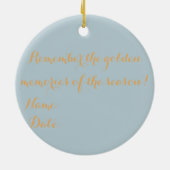 Zilveren en gouden kerstversiering keramisch ornament (Achterkant)