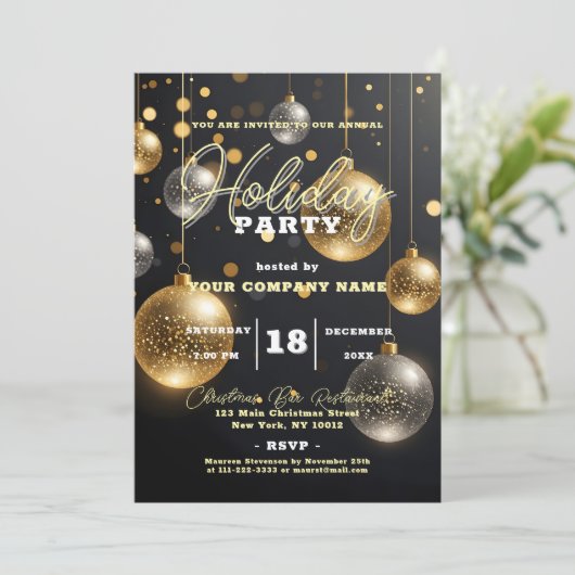 Zilveren en gouden Ornamenten kerstfeest Kaart (Staand voorkant)