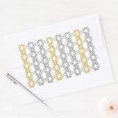 Zilveren en gouden patroon rechthoekige sticker (Envelop)