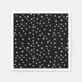 Zilveren en gouden polka stippen servet (Voorkant)