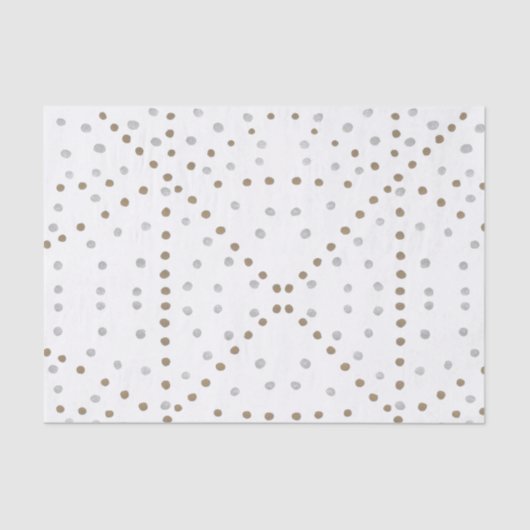 Zilveren en gouden polka stippen tissuepapier (Voorkant)