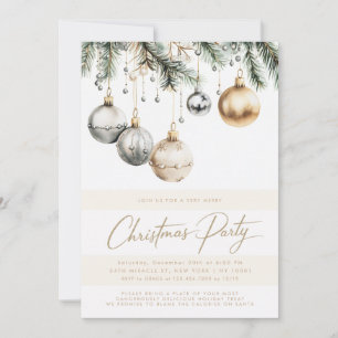 Zilveren En Gouden Sieraden Kerstfeest Versiering Kaart