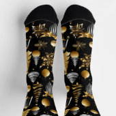 Zilveren en gouden vakantie Ornamenten Sokken (Top)