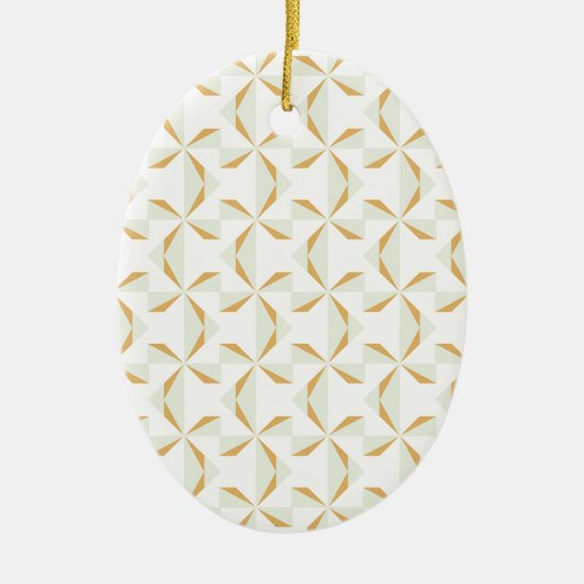 Zilveren en Gouden Windmolentjes Keramisch Ornament (Voorkant)