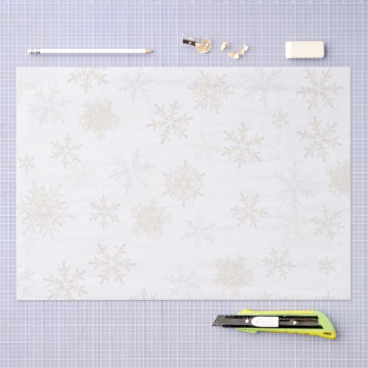 Zilveren en goudneeuwvlokken tissuepapier (Craft)